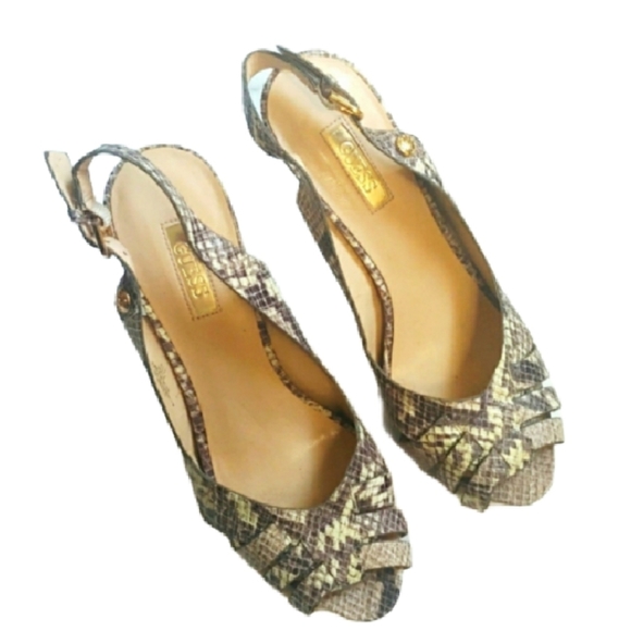 🔥 Guess HABEN python platform heel sz 7.5 - Picture 1 of 8